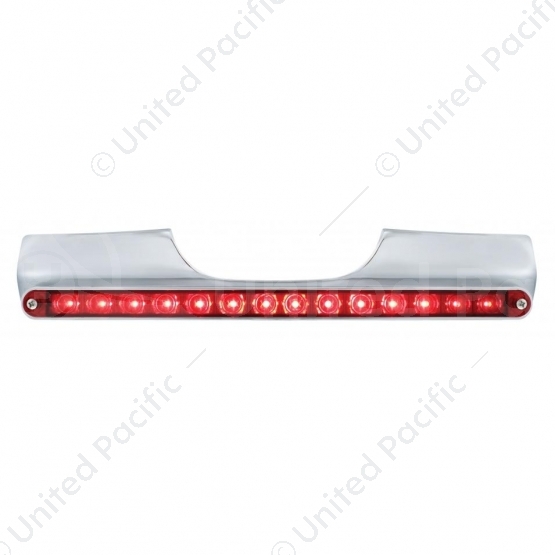 Motorcycle Rear Signal Light Bar With 14 LED 12" Light Bar - Red LED/Red Lens