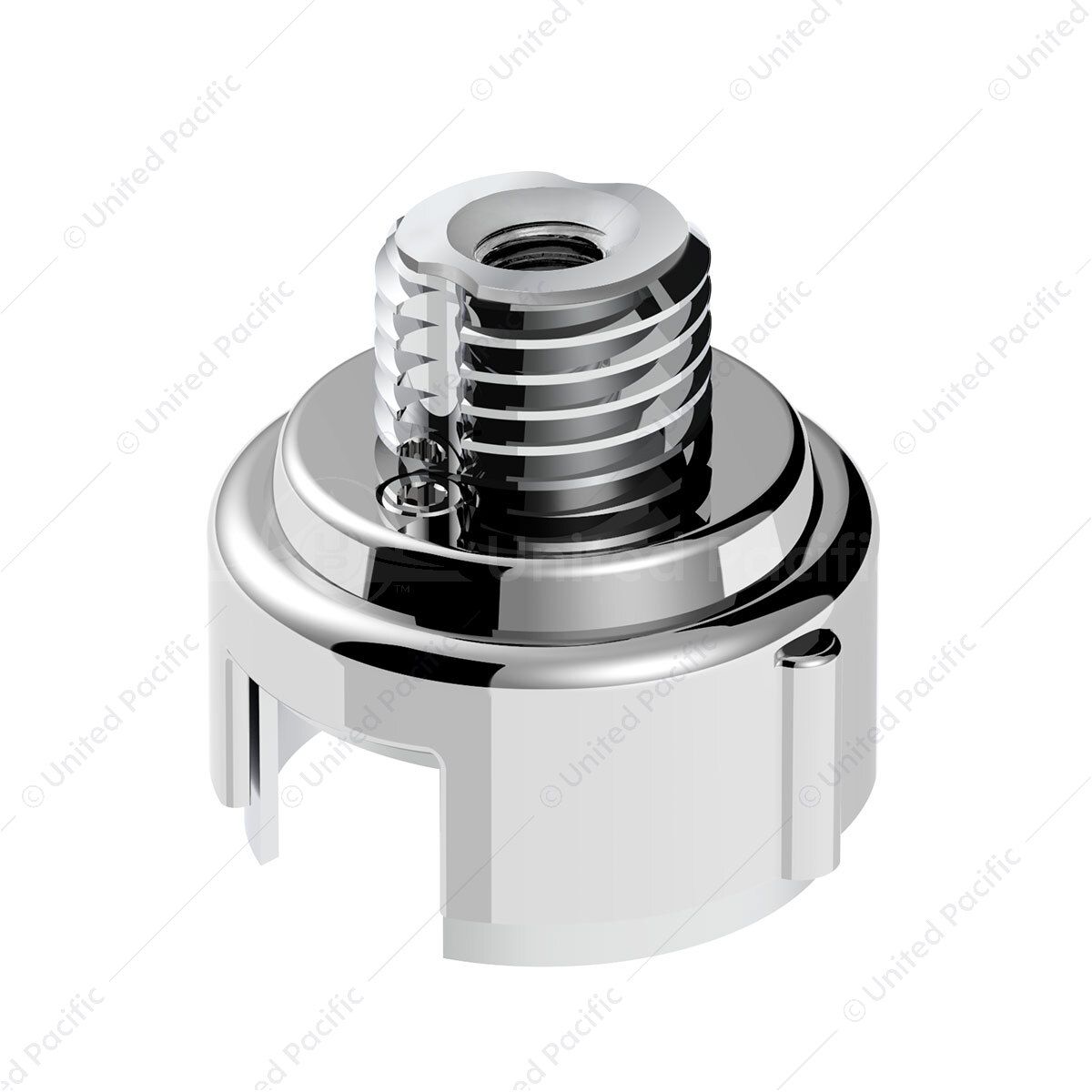 M30X3.5 Thread-On Gearshift Adapter W/LED Mount For Eaton-Fuller 13/15/18 Speed-Liquid Silver