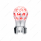 Thread-On Annodized Phoenix Style Ball Gearshift Knob With LED 13/15/18 Speed Adapter-Red LED