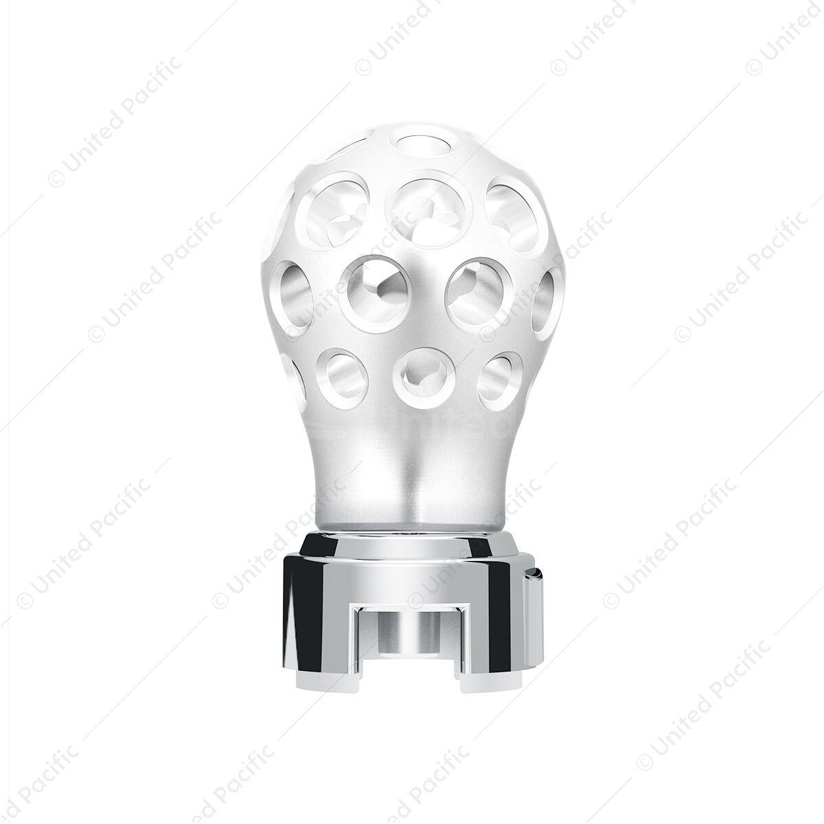 Thread-On Annodized Phoenix Style Ball Gearshift Knob With LED 13/15/18 Speed Adapter-White LED