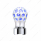 Thread-On Annodized Phoenix Style Ball Gearshift Knob With LED 9/10 Speed Adapter-Blue LED