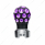 Thread-On Matte Black Phoenix Style Ball Gearshift Knob With LED 13/15/18 Speed Adapter-Purple LED