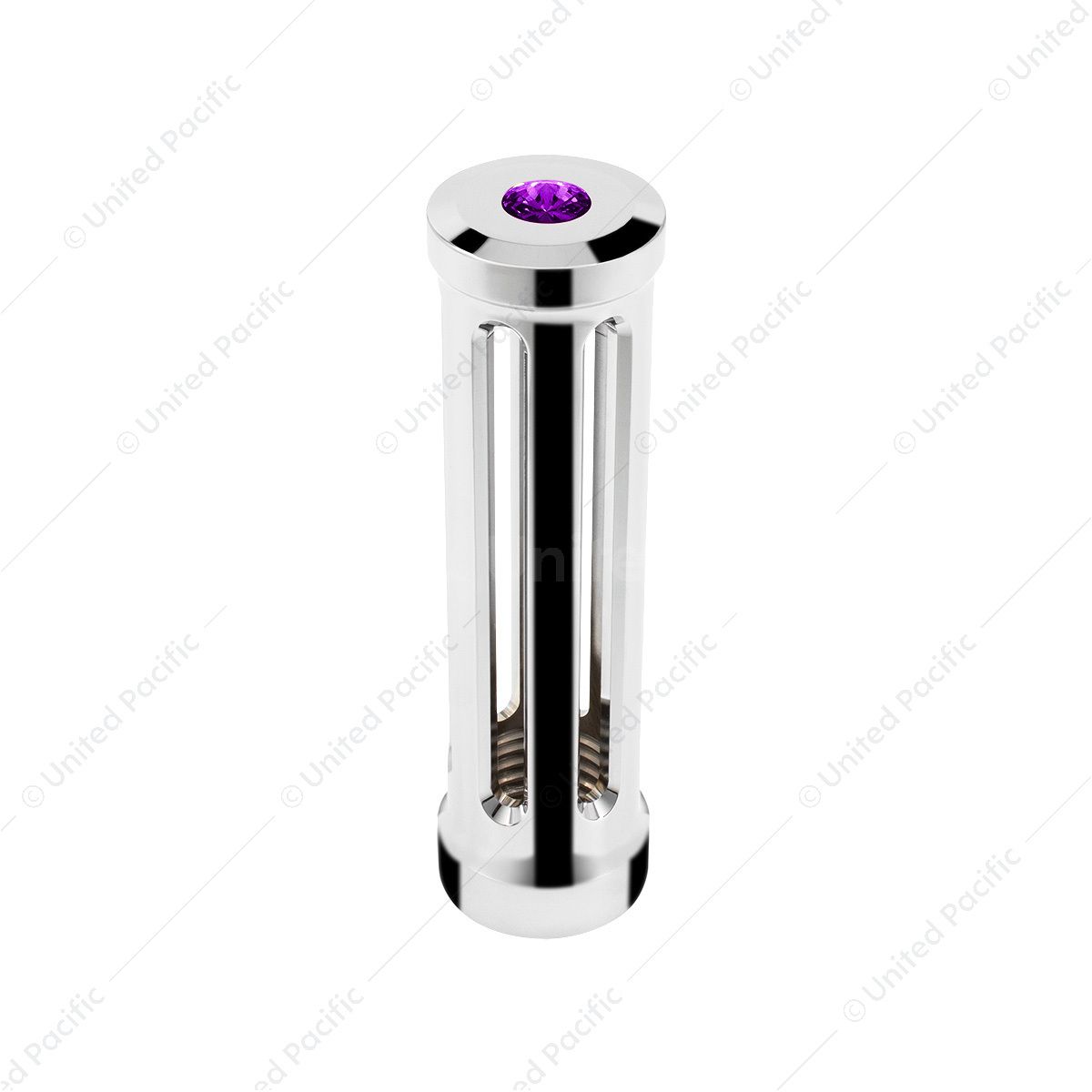 M30X3.5 Thread-On Sonoma Style Gearshift Knob-Purple Crystal/Chrome