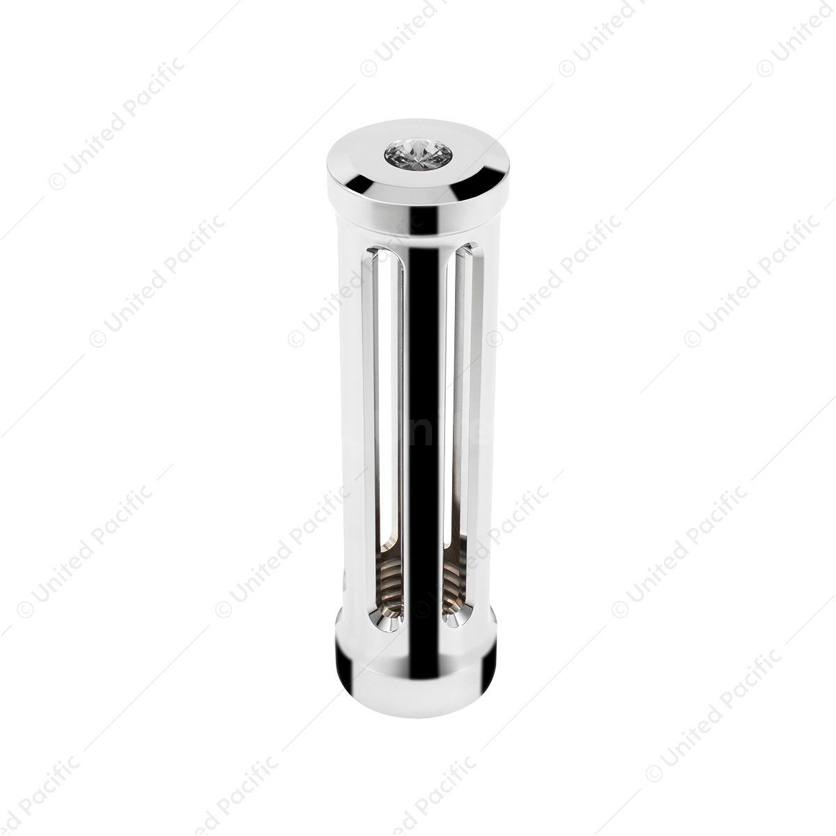 M30X3.5 Thread-On Sonoma Style Gearshift Knob-Smoke Crystal/Chrome