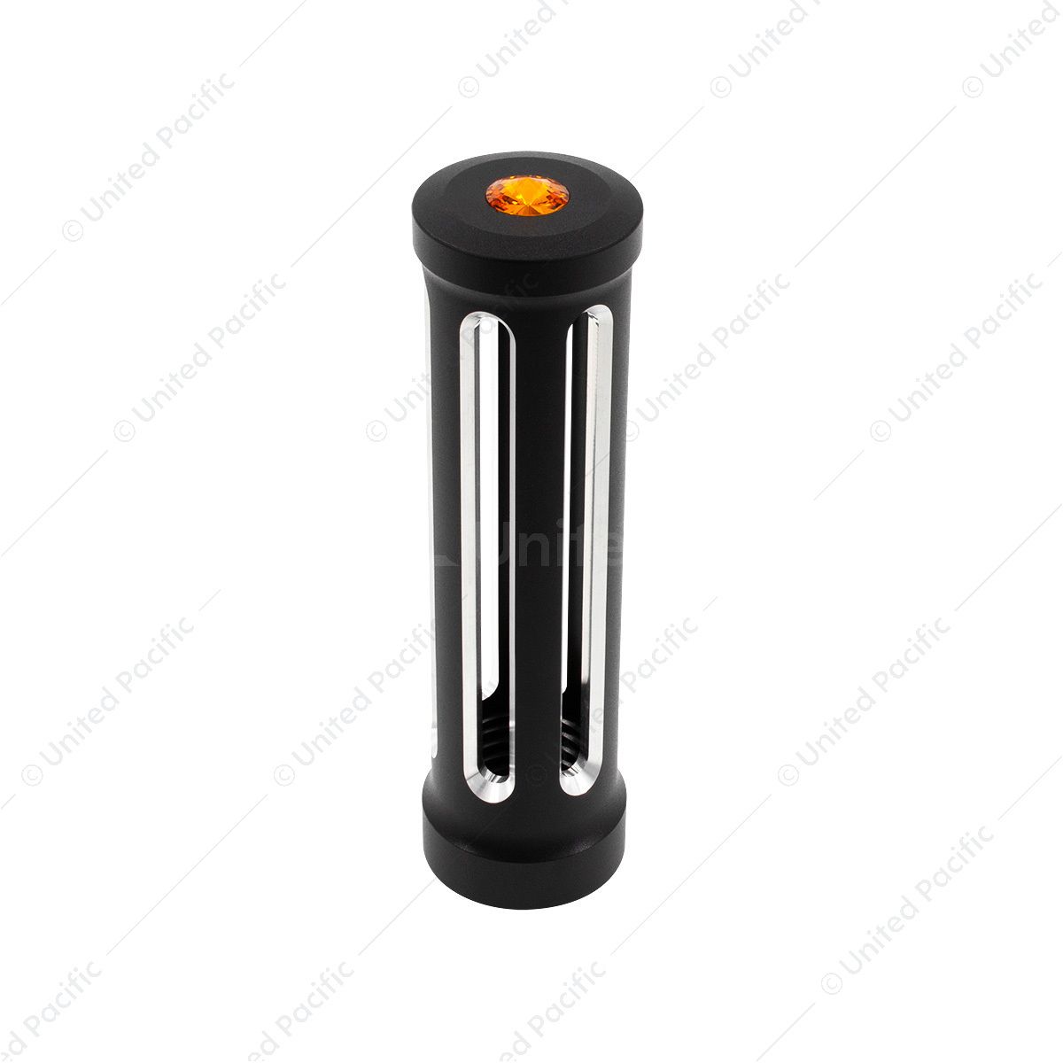 M30X3.5 Thread-On Sonoma Style Gearshift Knob-Amber Crystal/Matte Black