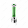 Thread-On Chrome Sonoma Style Gearshift Knob With LED 9/10 Speed Adapter-Dark Green Crystal/Green LE
