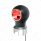 Thread-On Matte Black Charlotte Style Gearshift Knob With LED 13/15/18 Speed Adapter-Red LED