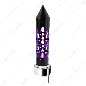 Thread-On Brooklyn Style Spike Gearshift Knob With LED 9/10 Speed Adapter