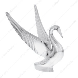 Die-Cast Swan Hood Ornament - Chrome