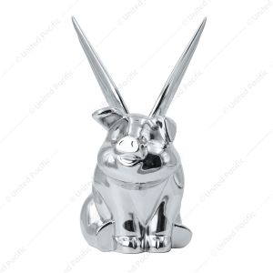 Die-Cast Sitting Pig With Wing Hood Ornament