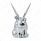 Die-Cast Sitting Pig With Wing Hood Ornament-Chrome