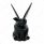 Die-Cast Sitting Pig With Wing Hood Ornament-Matte Black