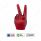 Candy Color Peace Sign Hood Ornament-Candy Red