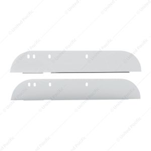 430 Stainless Steel 5" Chop Top Window Trim For 2005+ Peterbilt Trucks With Door Mounted Mirror (Pai