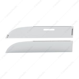 430 Stainless Steel 6" Chop Top Window Trim For 2012-2017 Peterbilt 567 & 579 With Convex Mirror (Pa