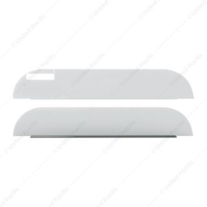 430 Stainless Steel 5" Chop Top Window Trim For 2006+ Peterbilt Trucks With Convex Mirror (Pair)