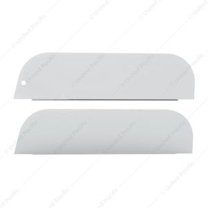 430 Stainless Steel 8" Chop Top Window Trim For 2005+ Peterbilt Trucks With Cab Mounted Mirror (Pair