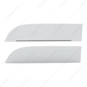 430 Stainless Steel 8" Chop Top Window Trim For 2012-2026 Peterbilt 579 With Convex Mirror (Pair)