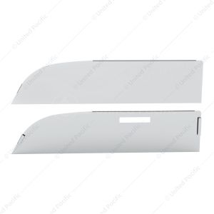 430 Stainless Steel 8" Chop Top Window Trim For 2012-2017 Kenworth T680 & T880 With Convex Mirror (P