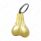 2-1/2" Small Die-Cast Low-Hanging Balls Novelty Keychain - Gold