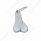 2-1/2" Small Die-Cast Low-Hanging Balls Novelty Keychain - Chrome