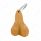 2-1/2" Small Plastic Low-Hanging Balls Novelty Keychain - Tan (Bulk)