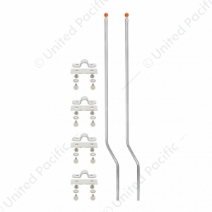 Stainless Bumper Guide Kit With Skull Top - Amber (Pair)