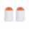 Dome Lens Bumper Guide Top With Chrome Base - Amber (2-Pack)