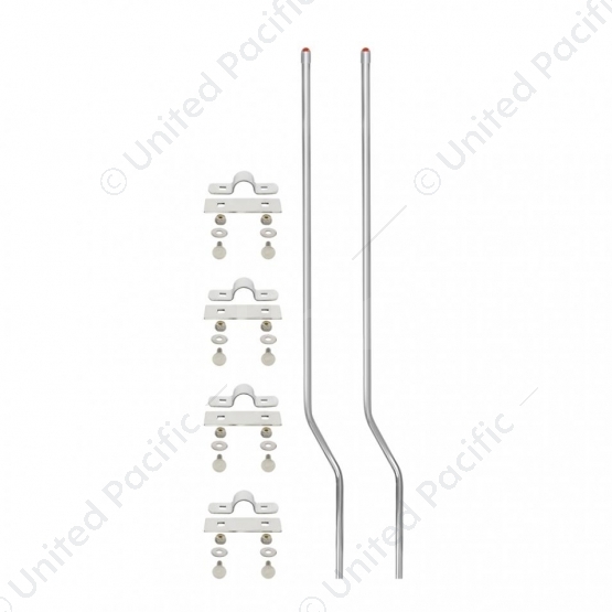 Stainless Steel Bumper Guide - Amber (Pair)