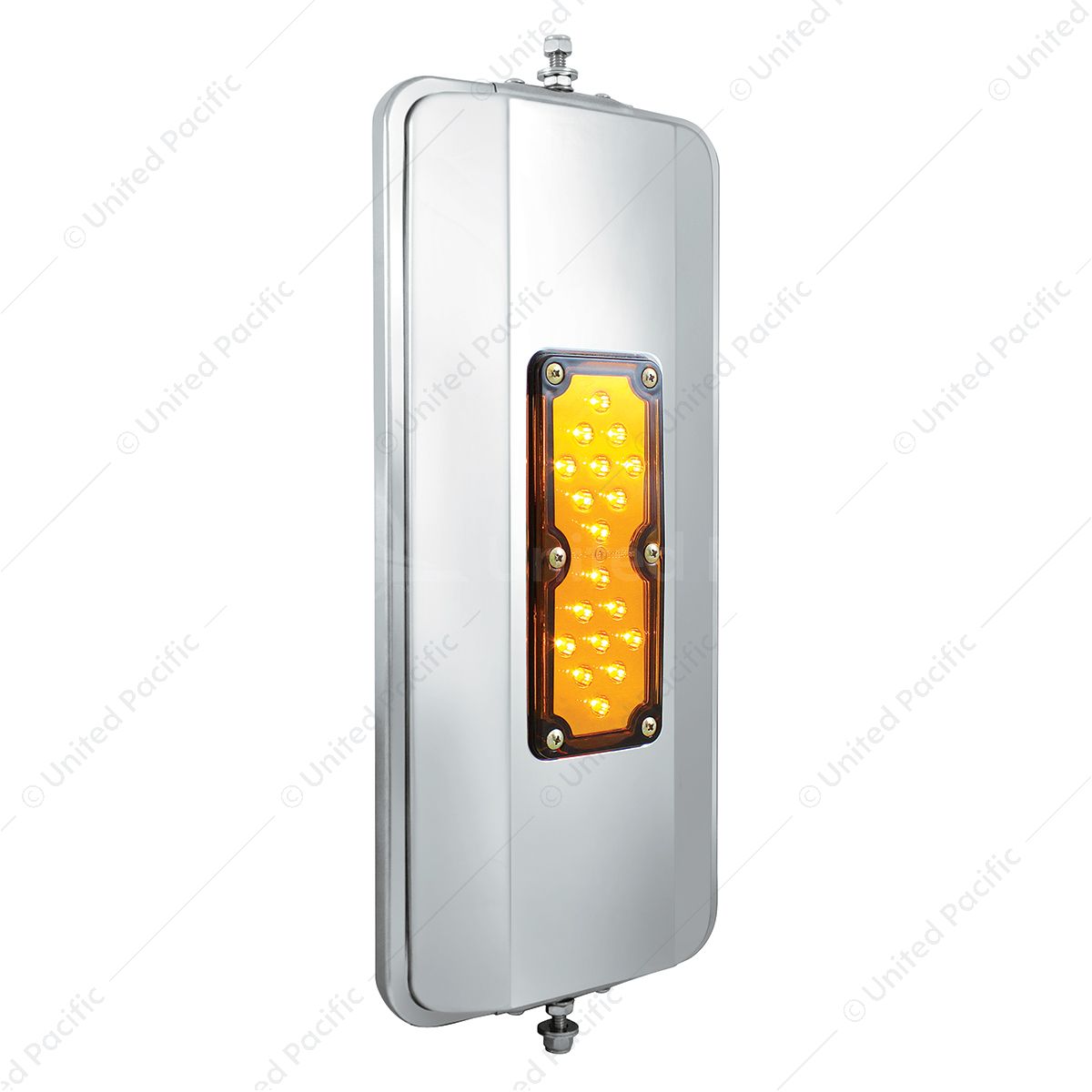 7" X 16" 18 LED 430 Stainless Steel West Coast Mirror - Heated