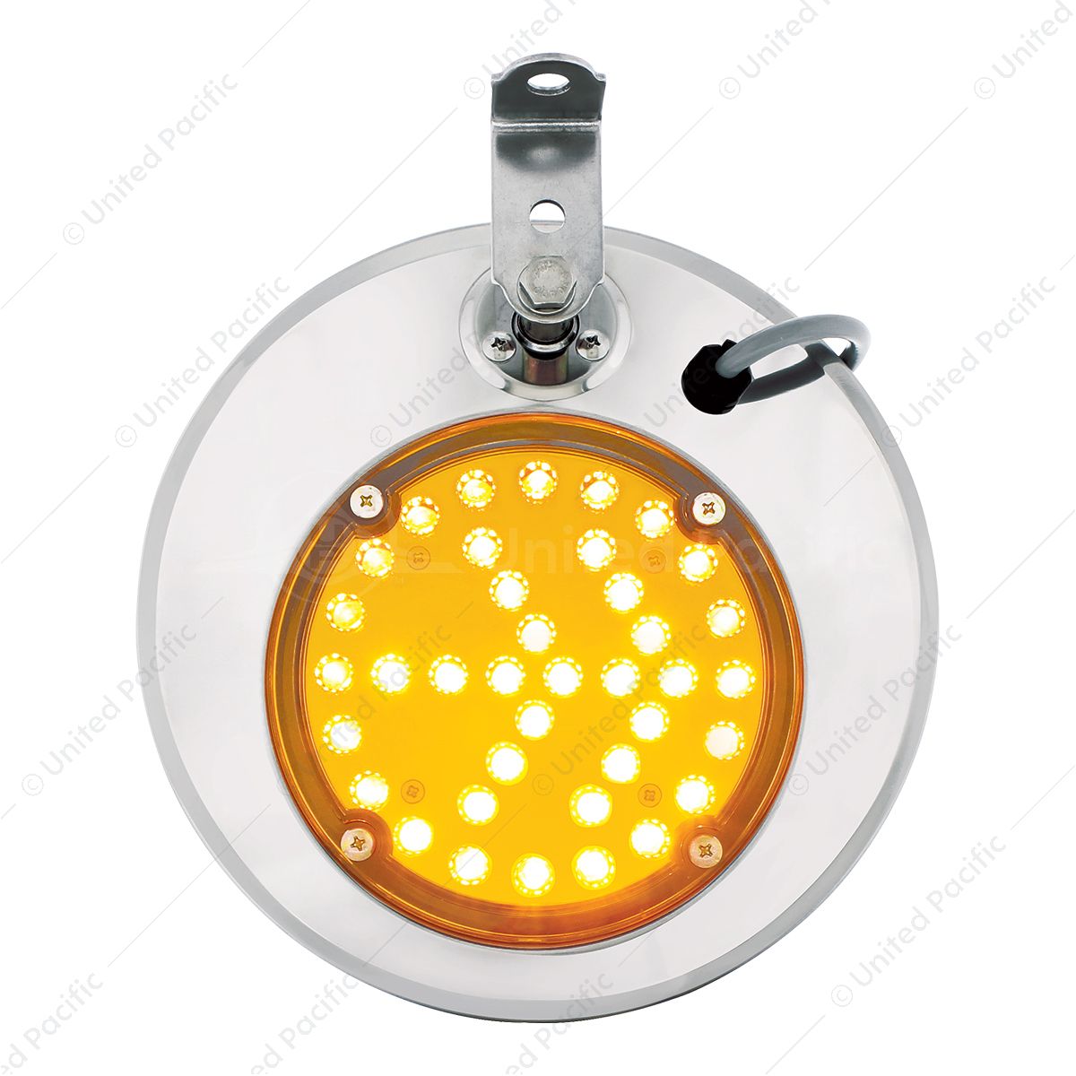 8-1/2" 430 Stainless Steel Convex Heated Mirror With LED - Driver