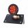 Motorcycle LED "Bobber" Style Horizontal Tail Light With Black Grille Bezel-Red Lens