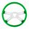 18" Vibrant Color 4 Spoke Steering Wheel - Candy Apple Green