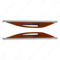 Wood Armrest With SS Window Sill Mounting Plate For 2003-2005 Peterbilt
