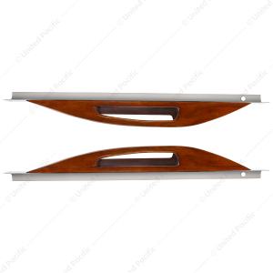Wood Armrest With SS Window Sill Mounting Plate For 2003-2005 Peterbilt
