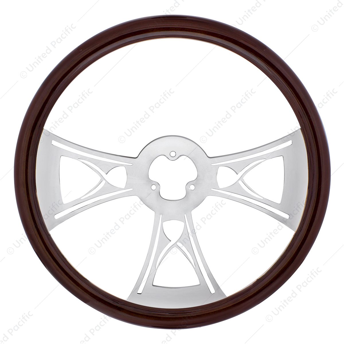 18" Wood Steering Wheel - Hourglass