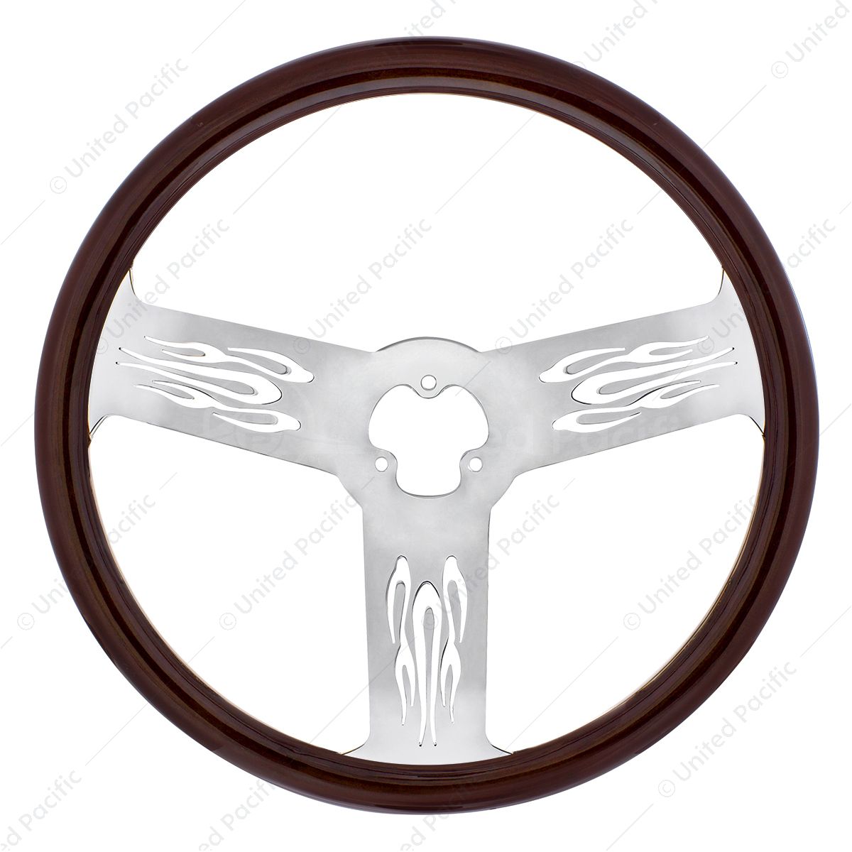 18" Wood Steering Wheel - Firestorm
