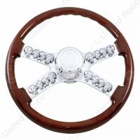 18" Skull Steering Wheel With Hub & Horn Kit  - International