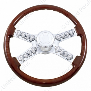 18" Skull Steering Wheel With Hub & Horn Kit  - International