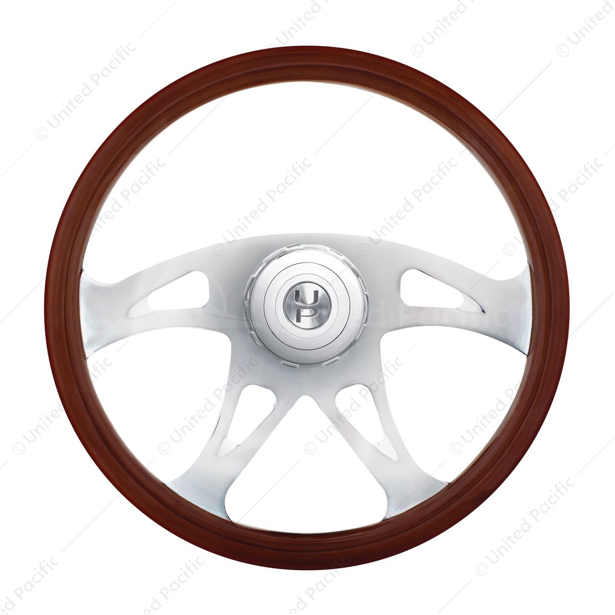 18" Chrome Boss Steering Wheel With Hub & Horn Button Kit For Peterbilt (1998-2005) & Kenworth (2001