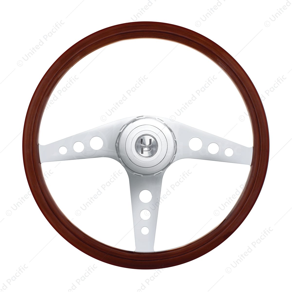 18" Chrome GT Steering Wheel With Hub & Horn Button Kit For Peterbilt (1998-2005) & Kenworth (2001-2