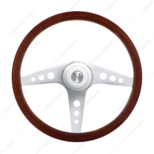 18" Chrome GT Steering Wheel With Hub & Horn Button Kit For Peterbilt (1998-2005) & Kenworth (2001-2