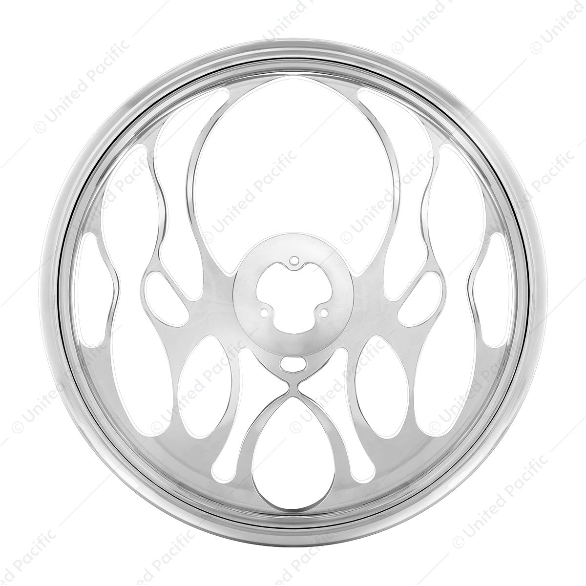 18" Chrome Aluminum "Blaze" Style Steering Wheel