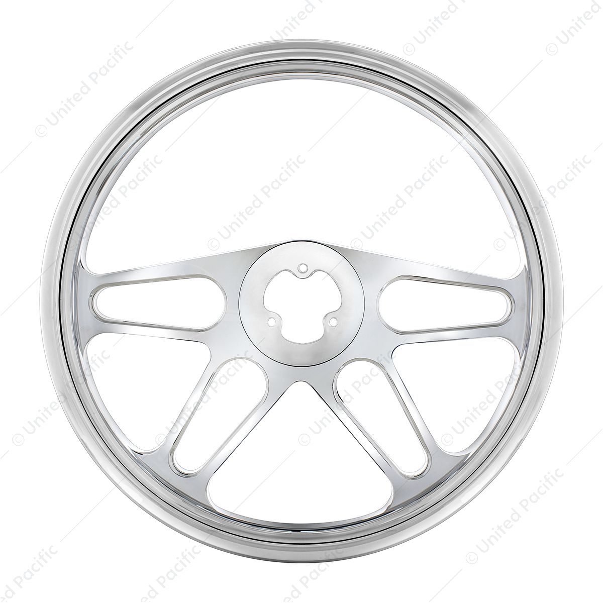 18" Chrome Aluminum "4-Spoke" Style Steering Wheel