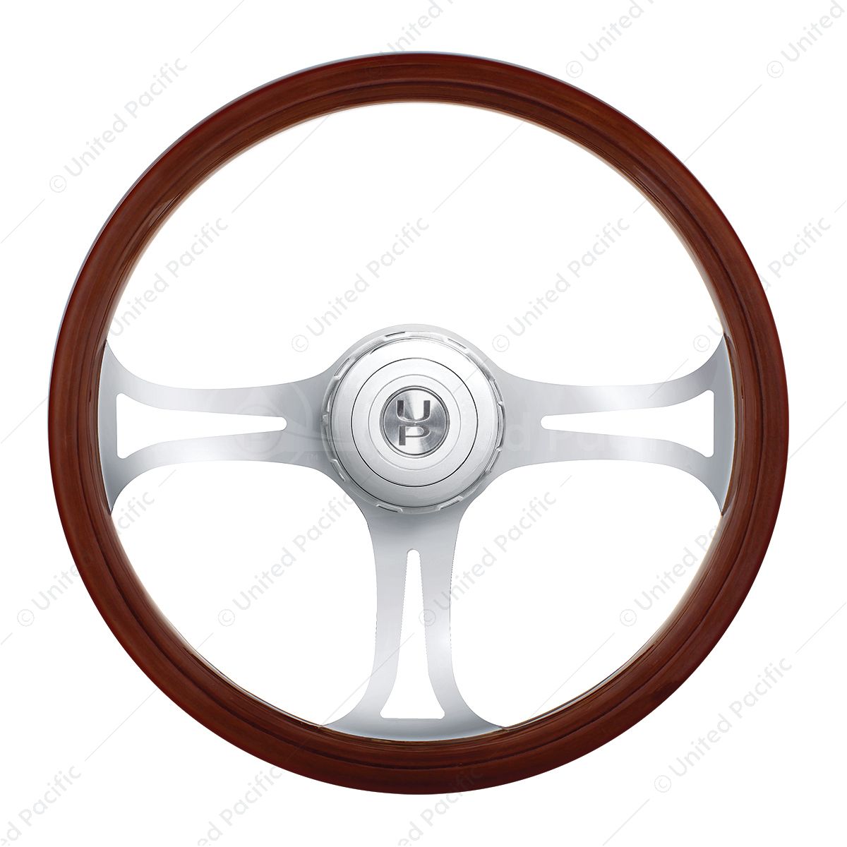 18" Blade Style Wood Steering Wheel With Hub & Horn Button Kit For Peterbilt (2006+) & Kenworth (200