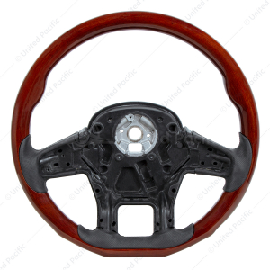 18" YourGrip Wood Steering Wheel For 2012-2021 Peterbilt 579 & 2013-2021 Kenworth T680
