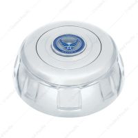 Chrome Aluminum Steering Wheel Horn Button With Metal Medallion, US Air Force