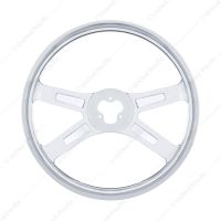 18" Stainless Steel 4 Spoke Steering Wheel