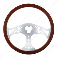 18" Chrome Lady Steering Wheel