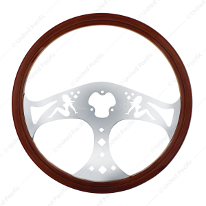 18" Chrome Lady Steering Wheel